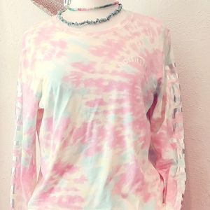 I'm on SALE ❣️ HOLLISTER long sleeve Tie die T Silver logo on one sleeve & back